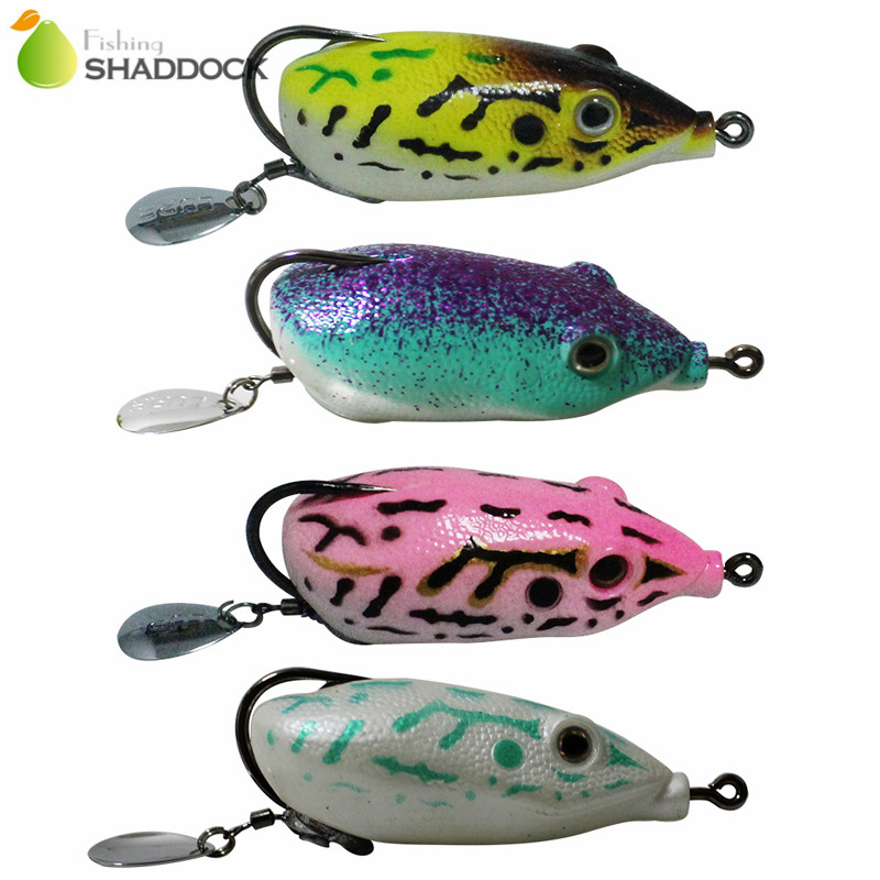 Fishing Lure Blade Bait - 4 adet Kauçuk Yumuşak Kurbağa Balıkçılık