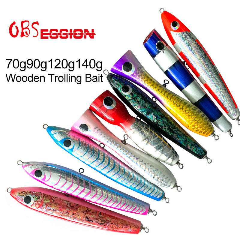 Fishing Lure Popper - OBSESSION Ahşap Trolling Cazibesi 65g 90g