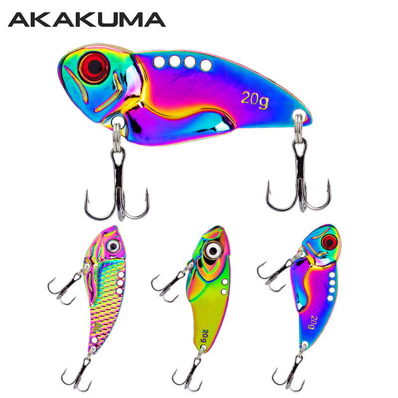 Fishing Lure Spoon - 3 ADET Metal Renkli VIB Yem