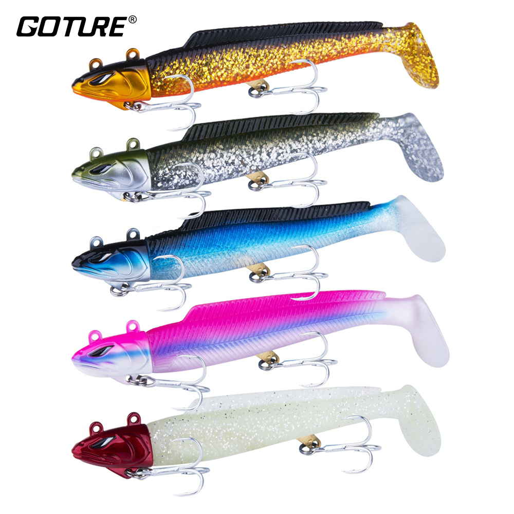 Fishing Lure Soft Plastic - Goture 5 adet/takım Jig Kafa Yumuşak