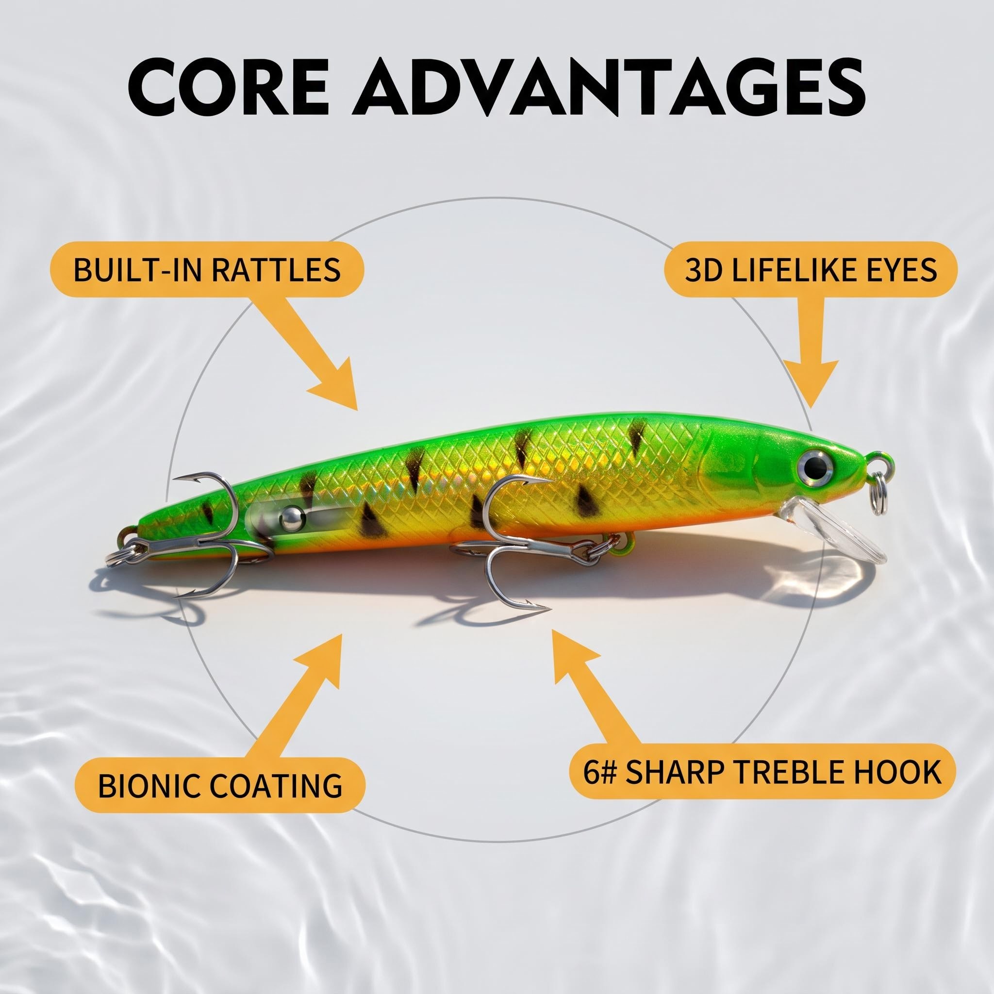 10 adet/takım 3D Kristal Minno - Fishing Lure Jerkbait incelemesi ve fiyatı