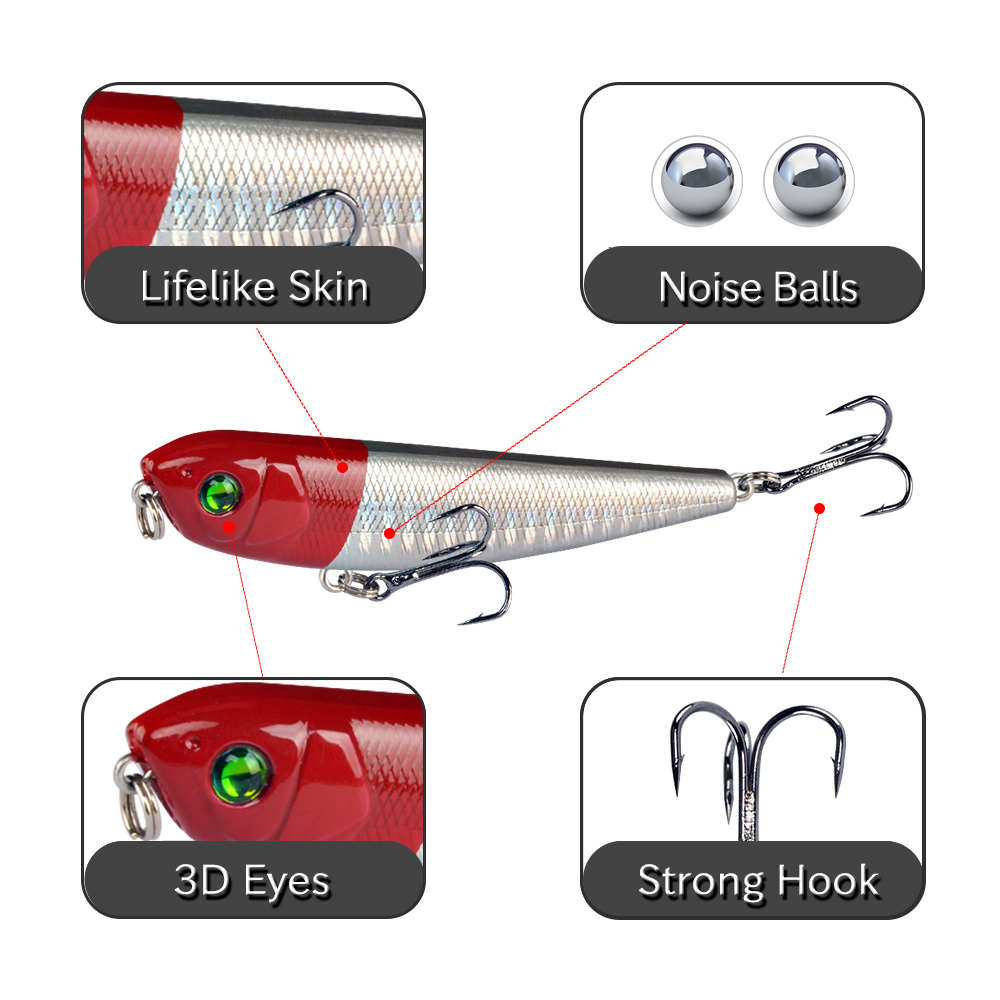 LINGYUE 1 adet sert kalem balı - Fishing Lure Topwater incelemesi ve fiyatı