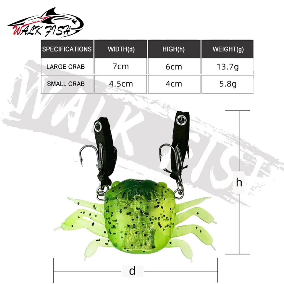 Yürümek balık 1 adet yengeç yu - Fishing Lure Soft Plastic incelemesi ve fiyatı