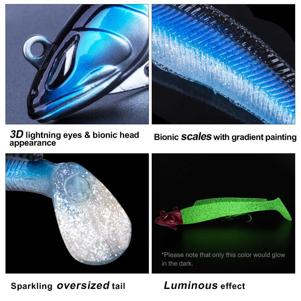 Goture 5 adet/takım Jig Kafa Y - Fishing Lure Soft Plastic incelemesi ve fiyatı